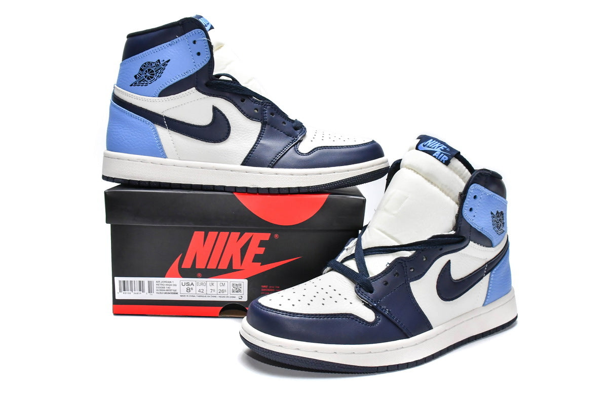 Jordan 1 Obsidian UNC Reps Sneaker 555088-140