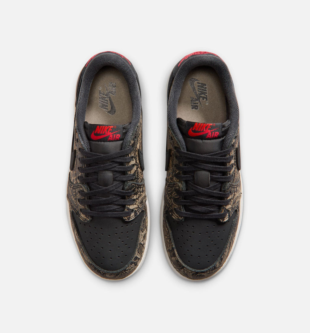 Air Jordan 1 Retro Low OG Laser Black and Varsity Red Grade School Lifestyle Shoe – Black/Varsity Red/Summit White