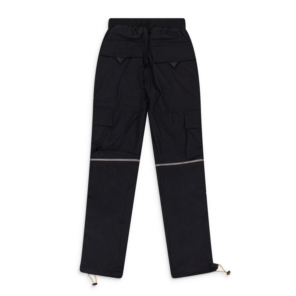 Black Knee Zip Cargo Pants