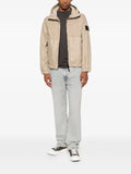 Stone Island 4100053 organic-look nylon panama-tc hooded jacket
