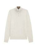 BOSS quarter-zip ribbed-trim sweater