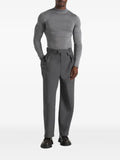Manière De Voir KW003 in grey fitted mock neck wool-blend jumper