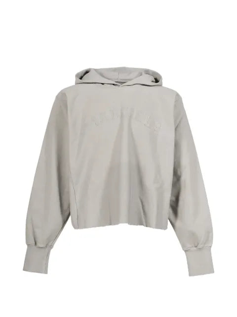 Maison Margiela logo-embroidered cropped hoodie