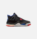 Air Jordan 4 Retro Rare Air | Preschool Lifestyle Shoe | Black/Fire Red/Deep Royal Blue
