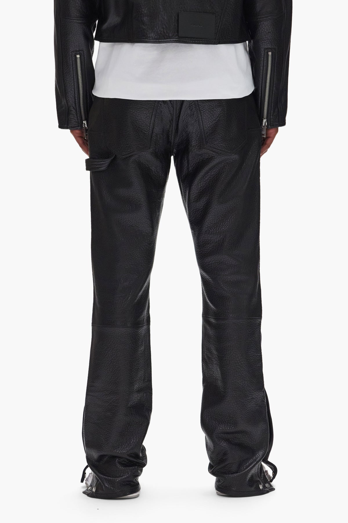 Leather Carpenter Snap Pant