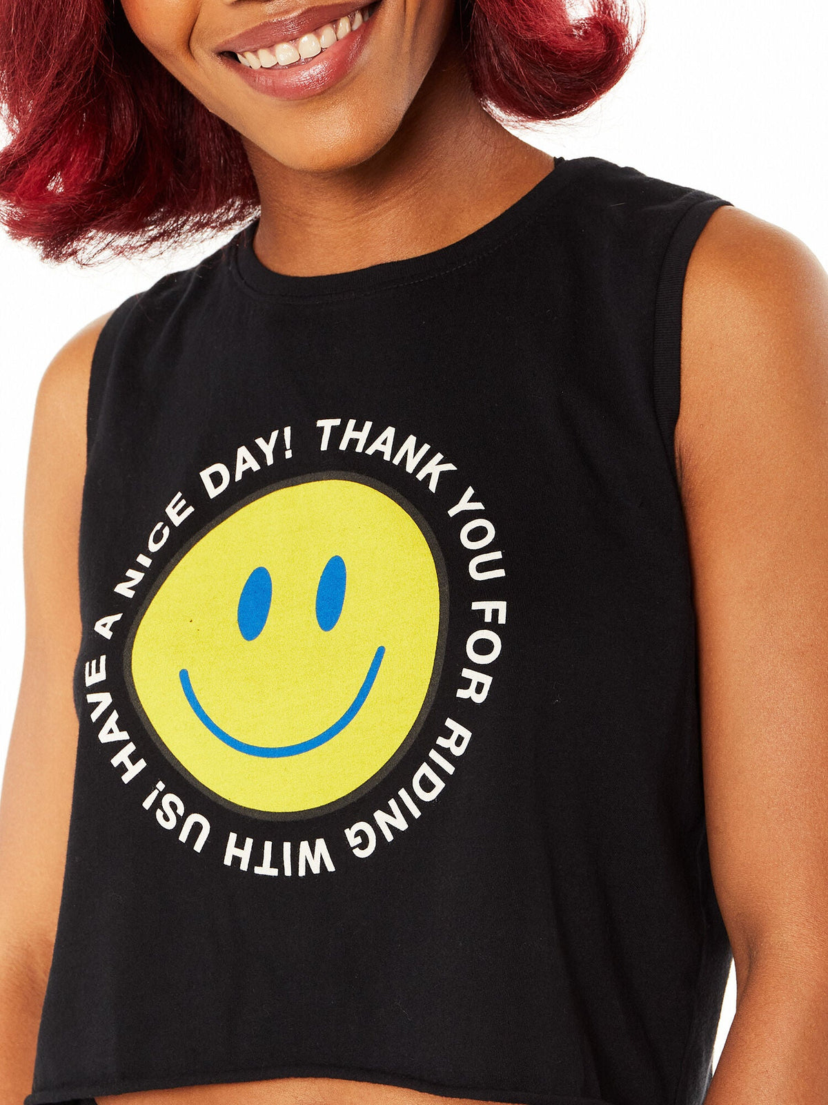 BLACK RENEE SMILEY TANK