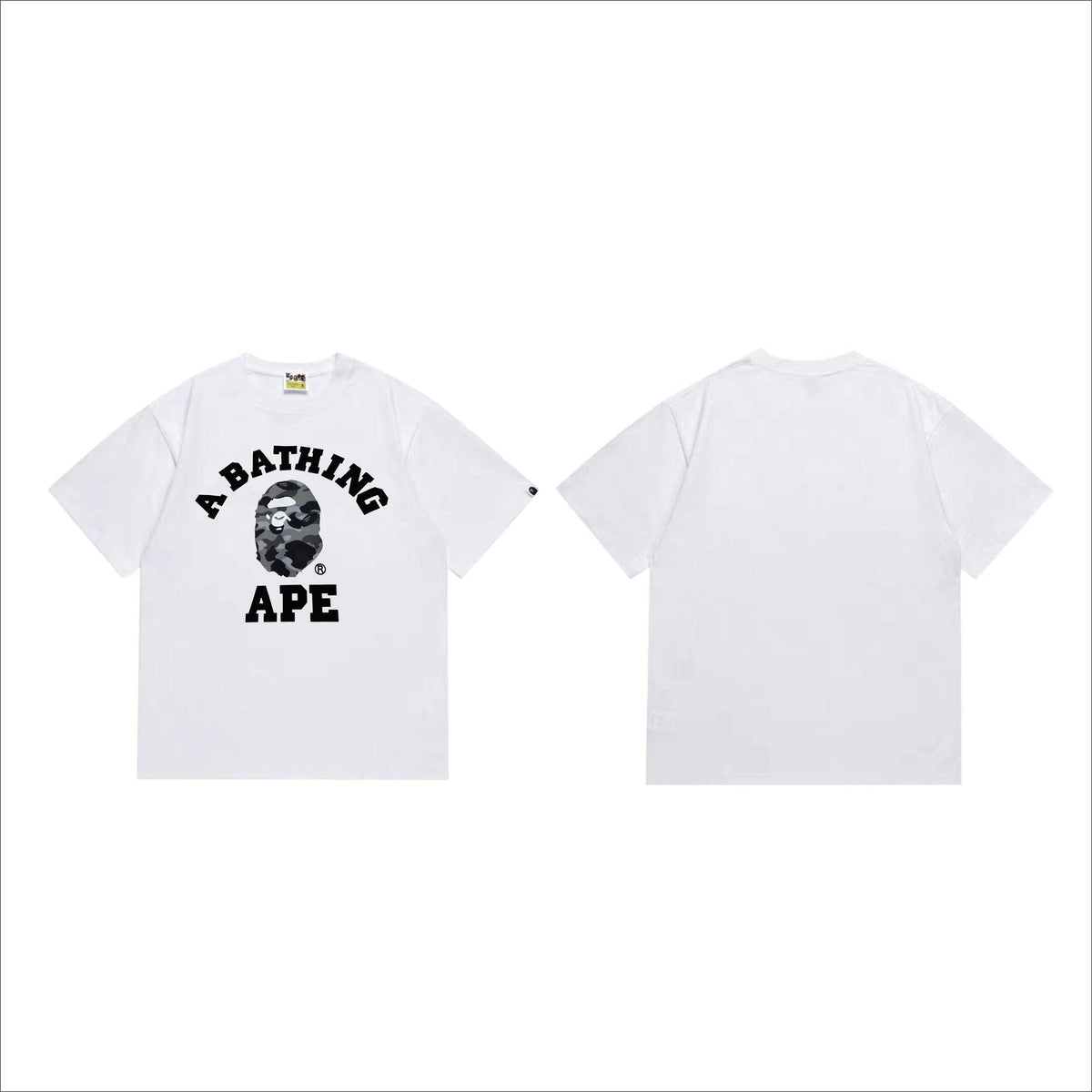 BAPE Grey Camo Ape Head Graphic T-Shirt