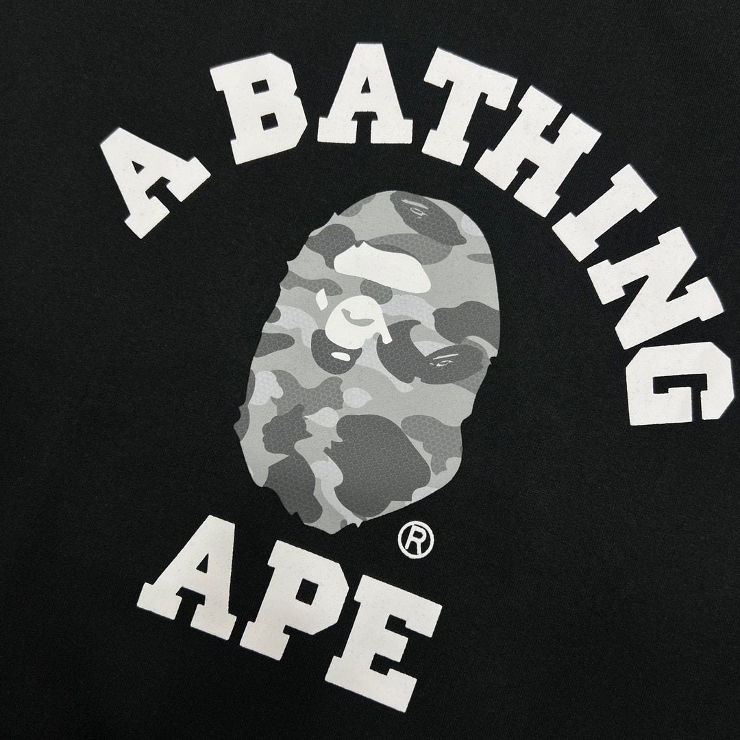 BAPE Grey Camo Ape Head Graphic T-Shirt