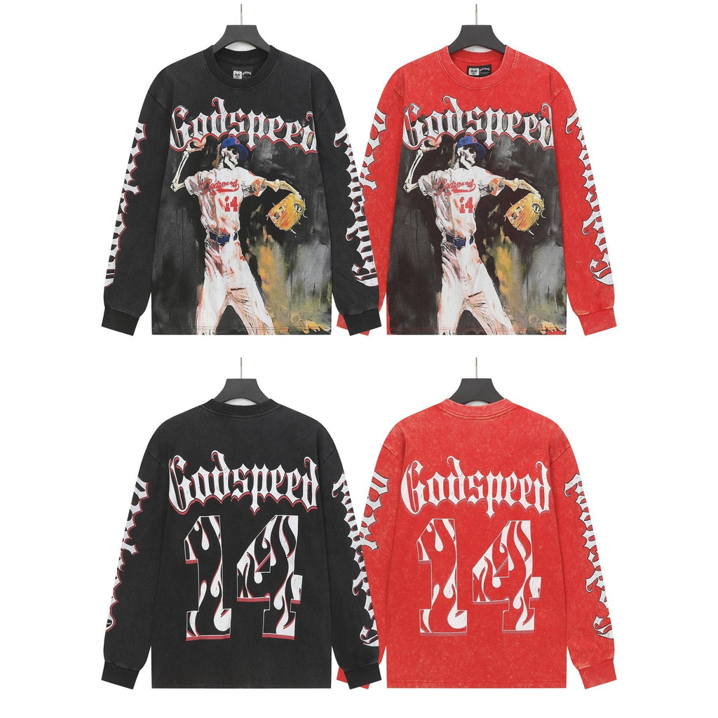 Godspeed Baseball Graphic Long-Sleeve T-Shirt