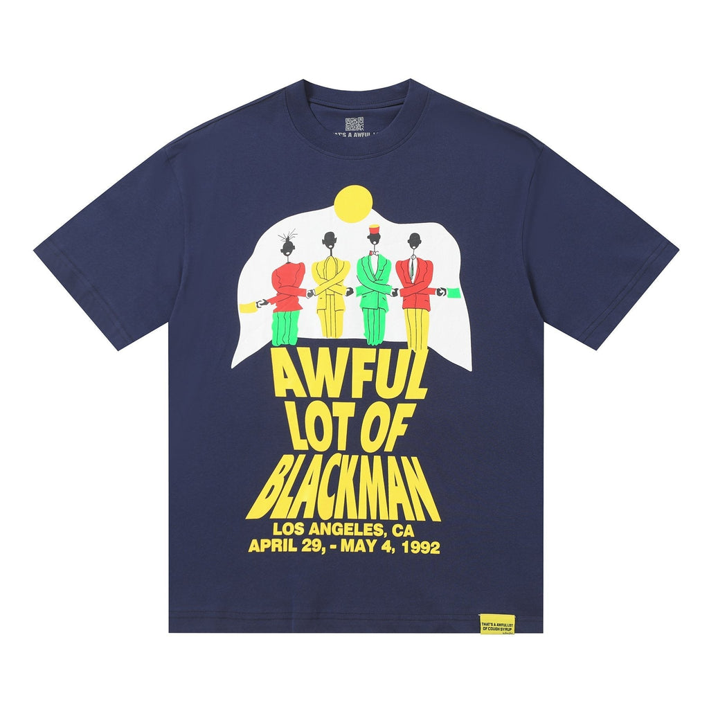 THAT'S A AWFUL LOT OF COUGH SYRUP Navy Graphic Short-Sleeve T-Shirt