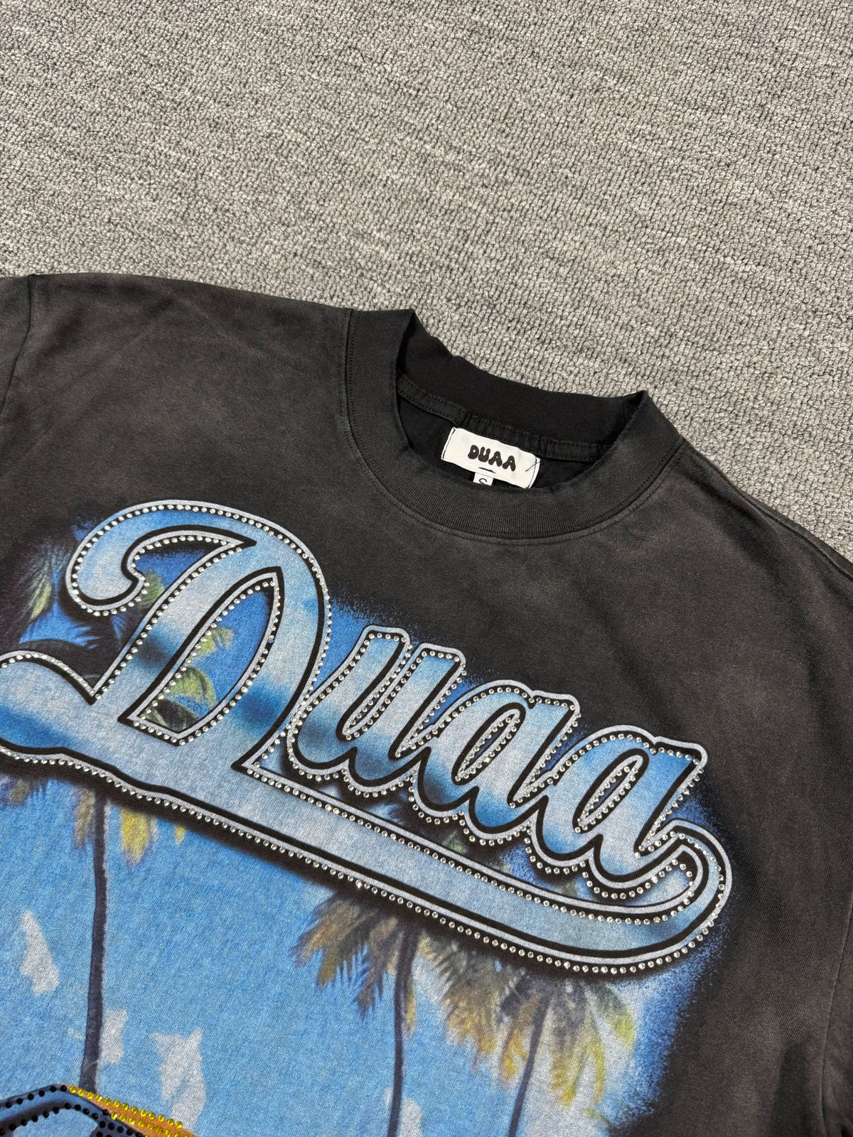 DUAA New Age Washed Black Graphic T-Shirt