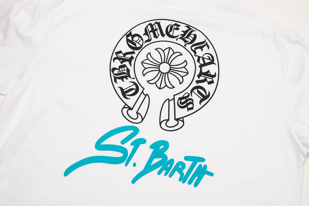 Chrome Hearts Horseshoe Floral Graphic T-Shirt