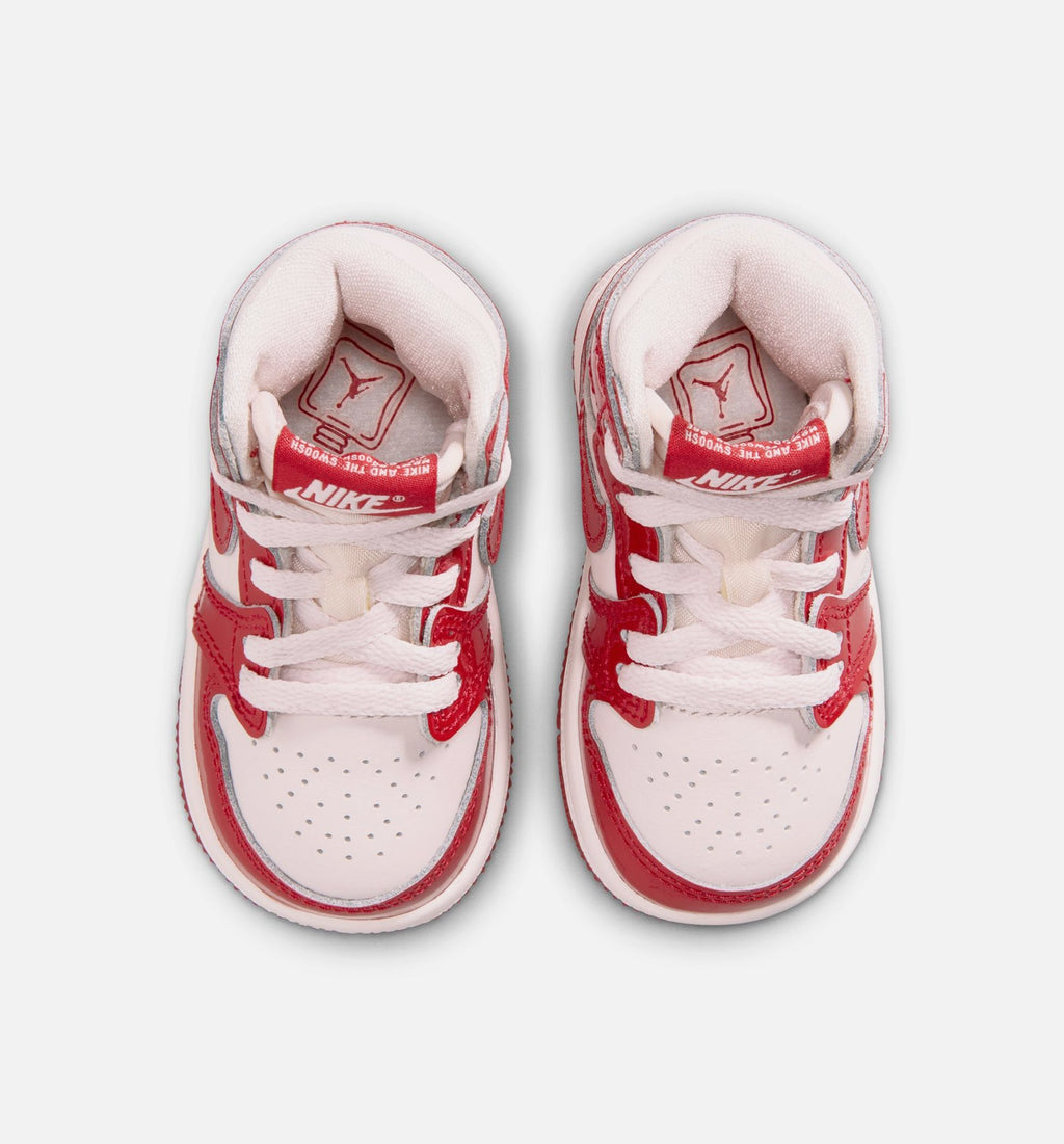 Air Jordan 1 Retro High OG Nails And Grails Infant/Toddler Lifestyle Shoe - University Red/Metallic Silver