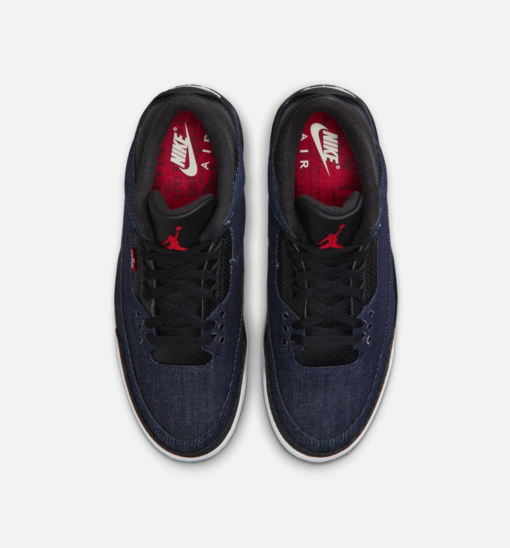 Air Jordan 3 x Levi's "Indigo and Gym Red" Men's Shoe – Denim/Black/Sail