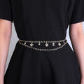 CHANEL 25S CHAIN BELT IN BLACK CALFSKIN AND GOLD METALLIC 614284
