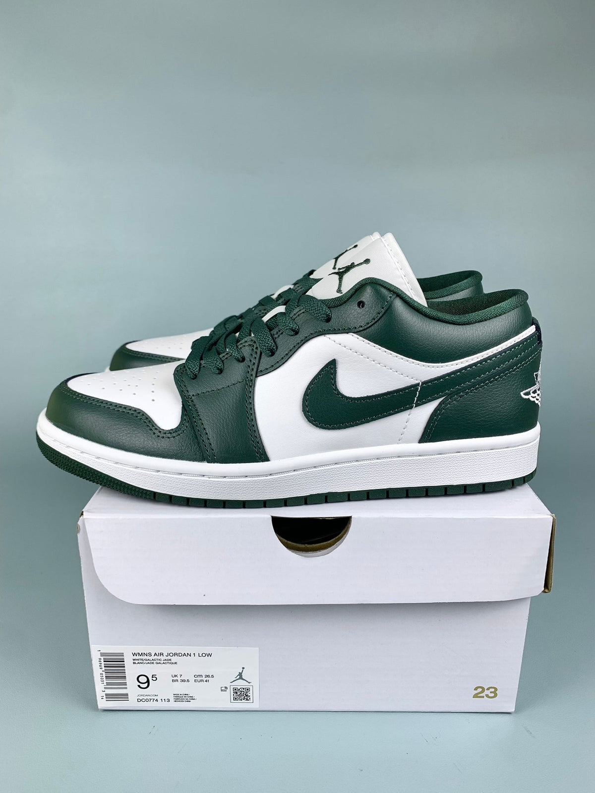 Air Jordan 1 Low Olive Green and White Unisex Sneakers DC0774-113