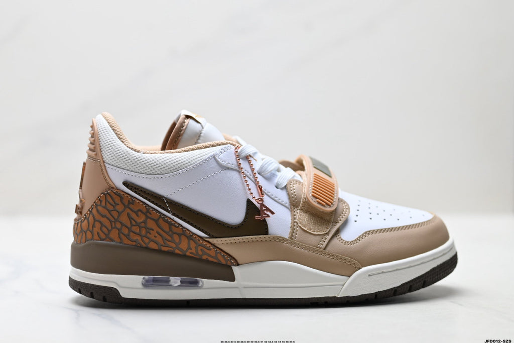 Jordan Legacy 312 Low White Tan Brown Sneakers