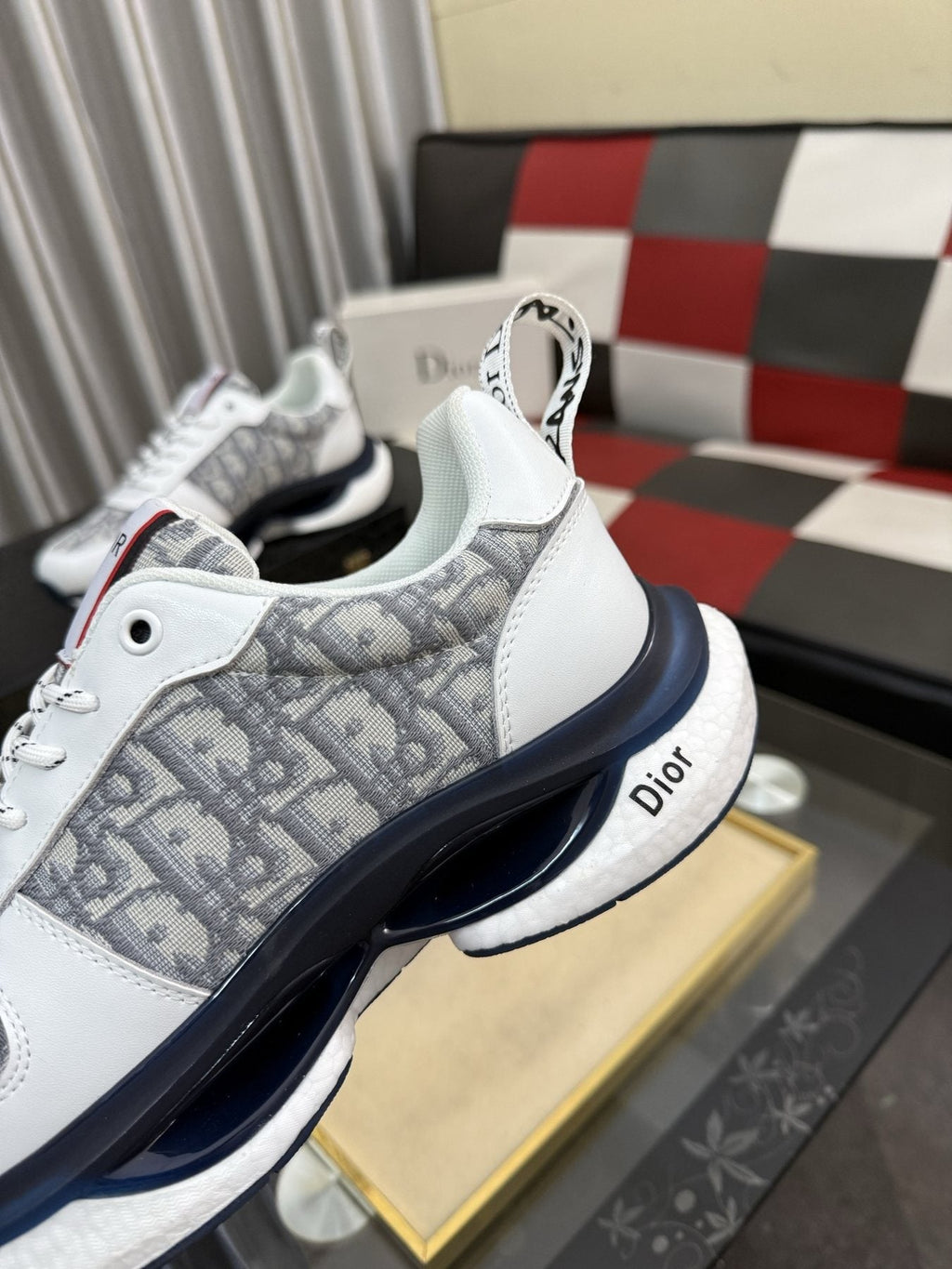 Dior Patterned Panel Sneakers