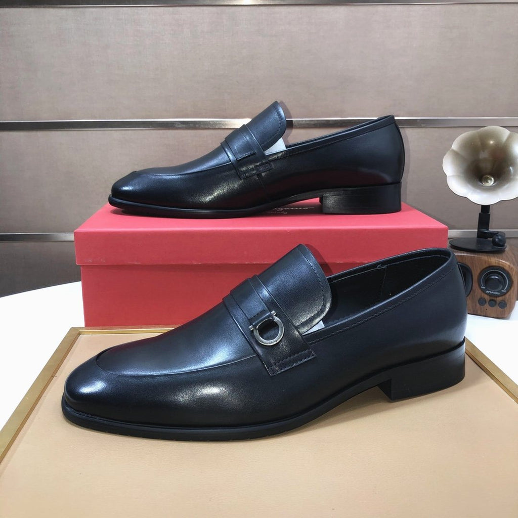 Ferragamo Buckle Slip-On Loafers