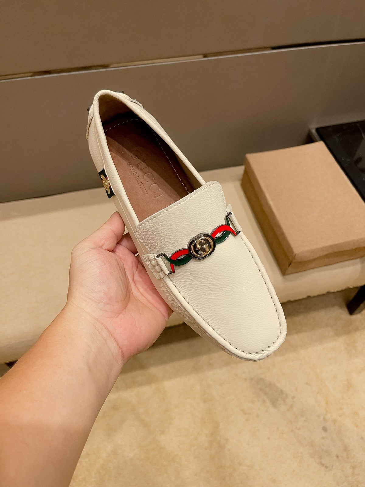 Gucci Web-Accent Driving Loafers