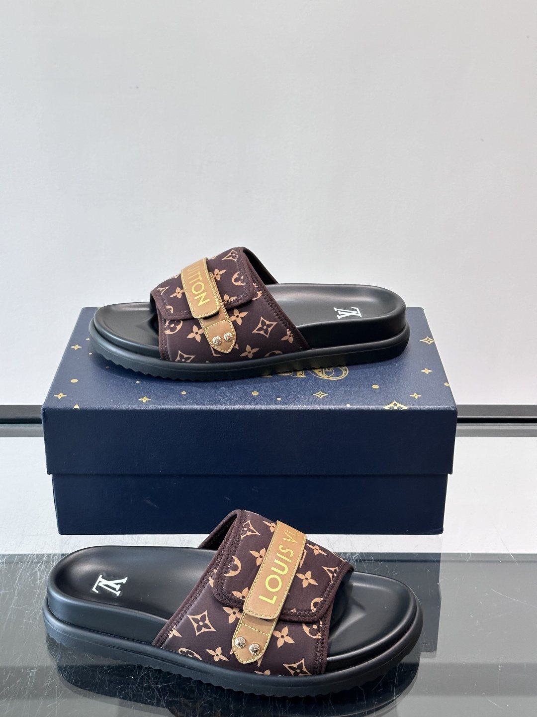 Louis Vuitton Two-Strap Slide Sandals - Open Toe
