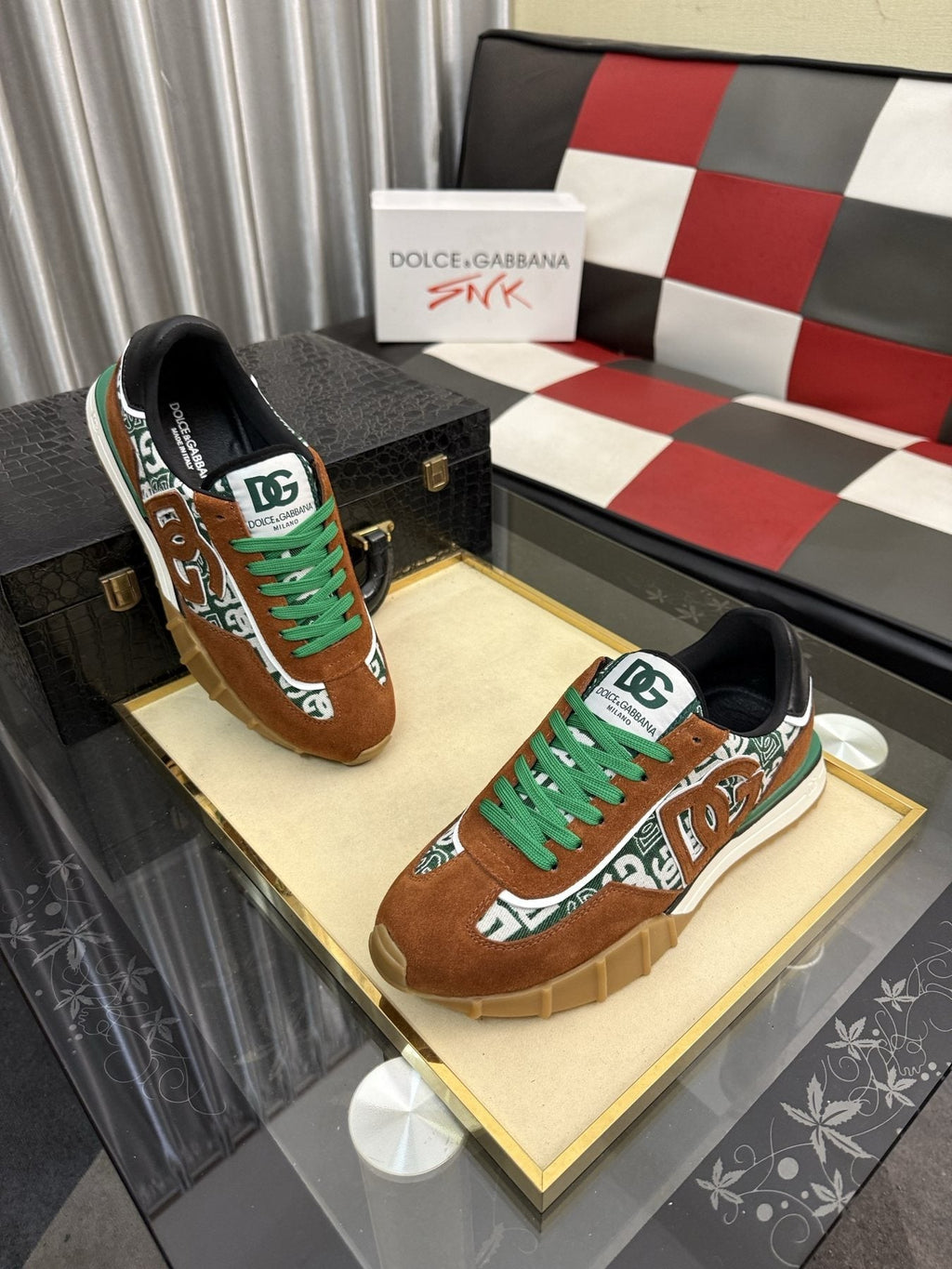 Dolce & Gabbana Patterned Low-Top Sneakers